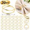 30pcs Plastic Napkin Ring Double Loop Tabletop Holder Elegant Napkin Holder Holiday Banquet