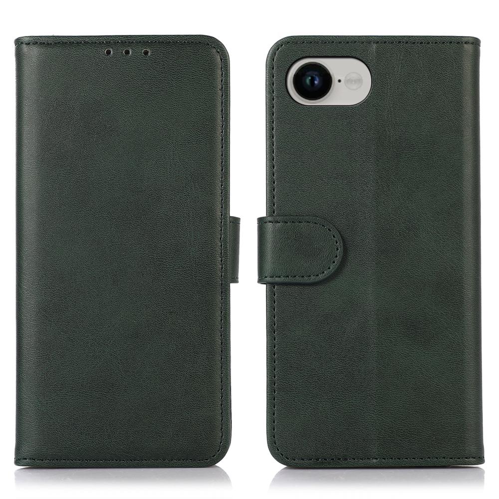 For iPhone 16e Case Cowhide Texture Leather Wallet Phone Cover with Stand