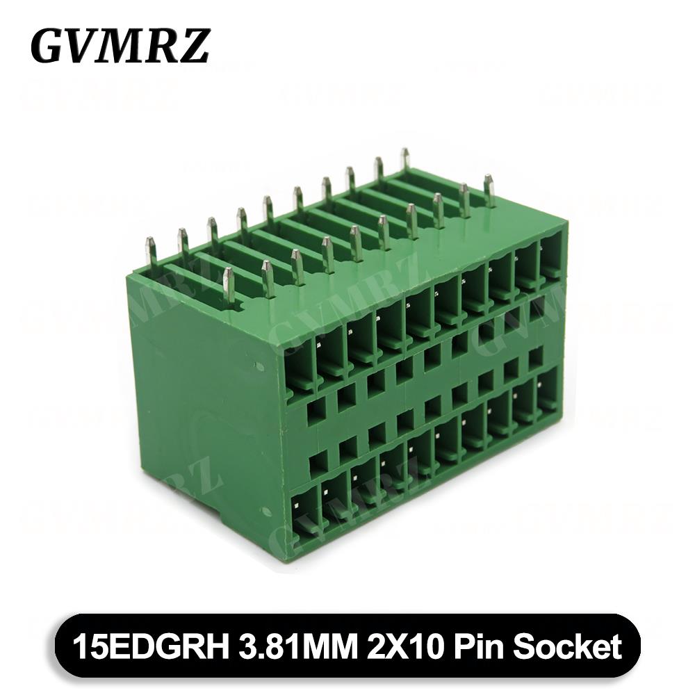 5PCS 15EDG KF15EDGRH 2x2 ~ 12PIN 3.81mm Double Layer Double row pluggable terminal block PCB welding plate Plug Pin Socket