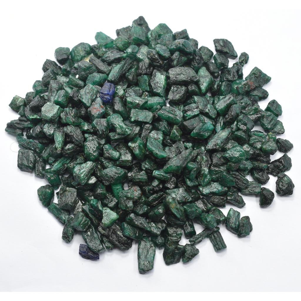 Natural Colombian Green Emerald 42 Ct CERTIFIED Uncut Rough Loose Gems Lot