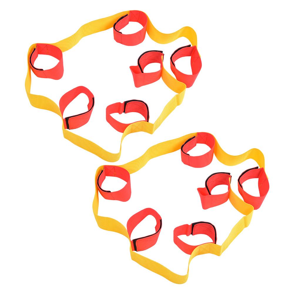 

1 пара уличных спортивных снарядов для многопользовательской игры с фиксированным поясом на ногах, интерактивные игрушки для работы в команде, 6 человек