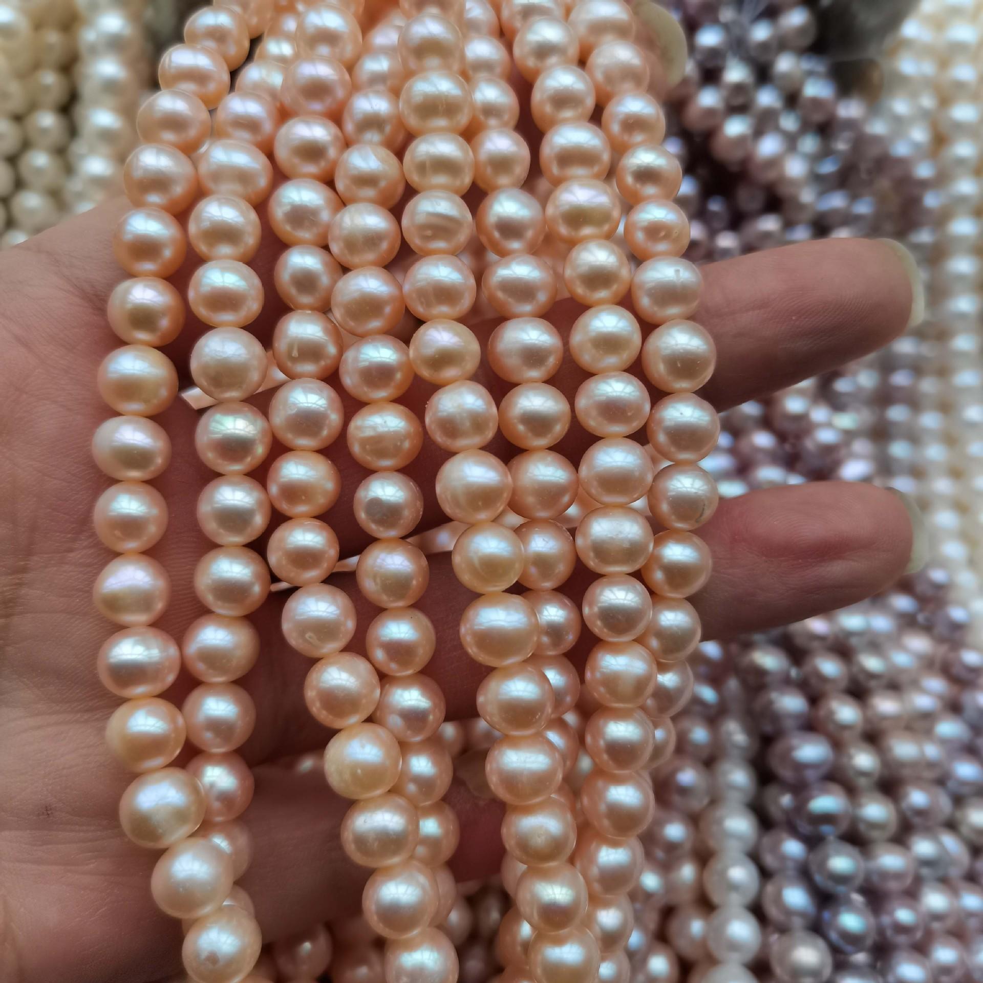 

1 нитка жемчужных бусин 5-5,5 мм для изготовления ювелирных изделий своими руками ожерелье браслет серьги аксессуары поддержка дропшиппинг 5-5.5mm оранжевый