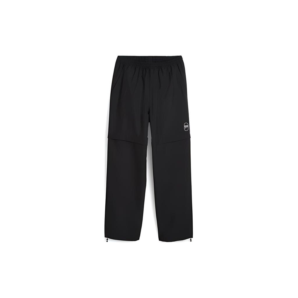 Puma Downtown Solid Color Two-In-One Waterproof Design Mid-Rise Casual Pants Unisex Pants Black 624378-01