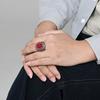 2026 Retro Gemstone Ring Men's Personality Fashion Wear Finger Ring Jewelry