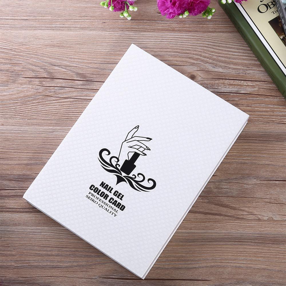 216 Colors Manicure Display Book White Color Display Booklet Nail Gel Color Card Manicure Polish Organizer Nail Art Salon