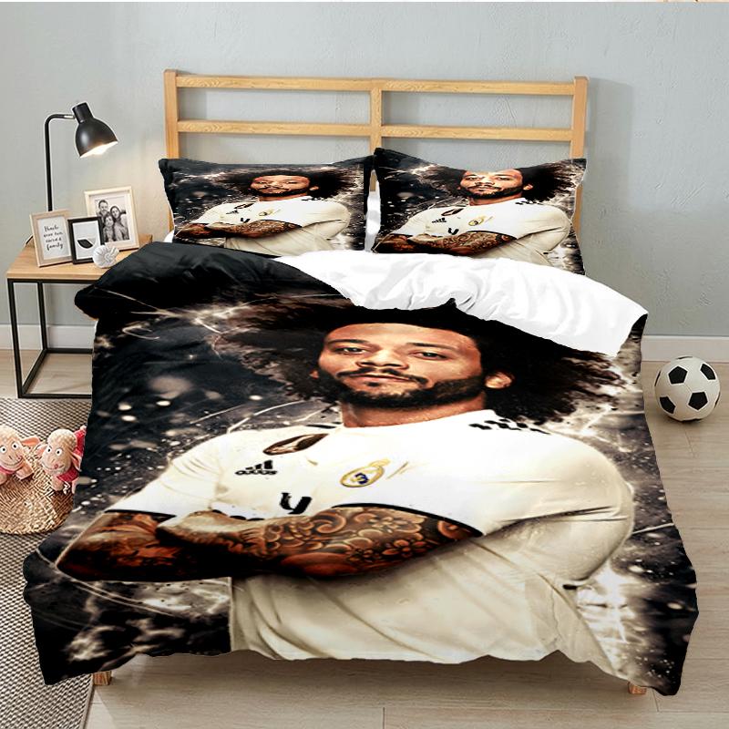 3PCS Real Vieira Football Legend Bedding set,Ideal for1pc Duvet Cover And 2pcs Pillowcases Perfect for Christmas gift,Ideal for Bedroom, Dormitory