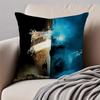 Film TTitanic Cushion Cover Pillowcase Antidustmite Invisible Zipper Short Plush Sofa Cushion