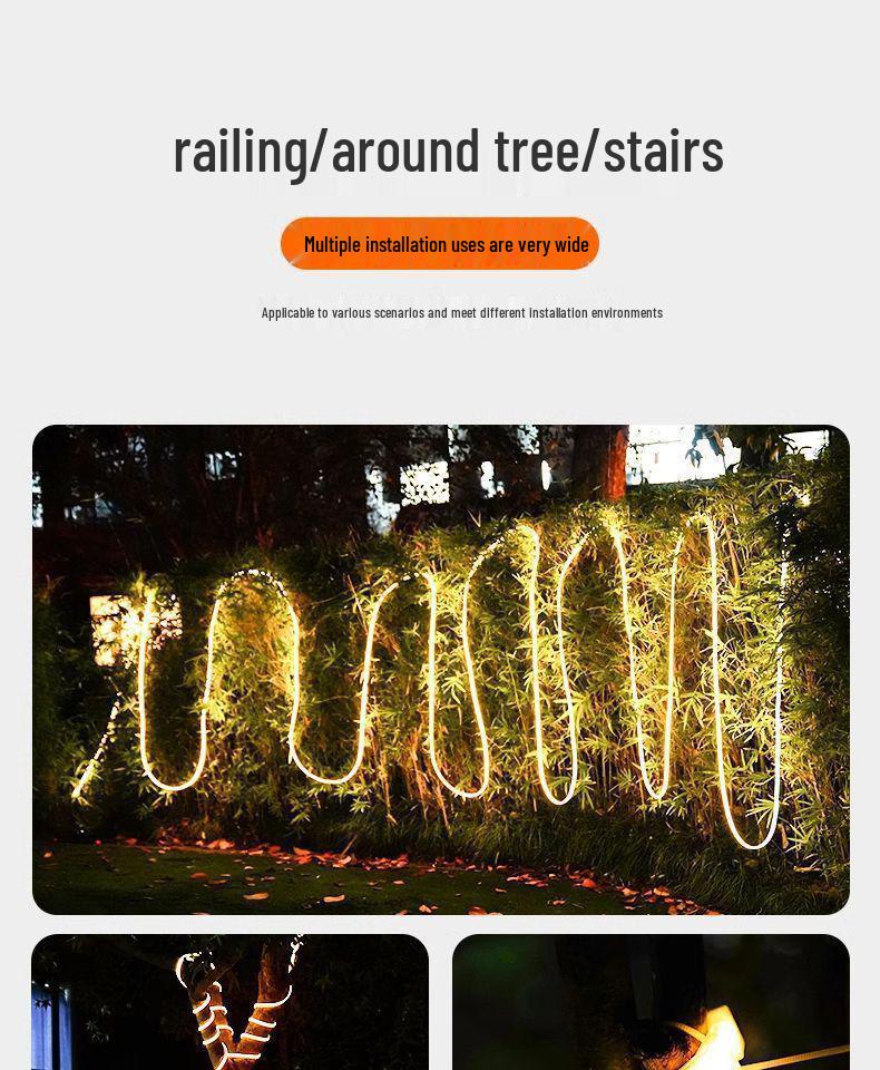Super Bright Waterproof Solar COB LED Strip Light for Outdoor Garden Decoration