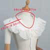 Detachable Ruffled Lace Collar, Chiffon False Cape Collar, Tie On Decor Collar Lolita Dress Accessory