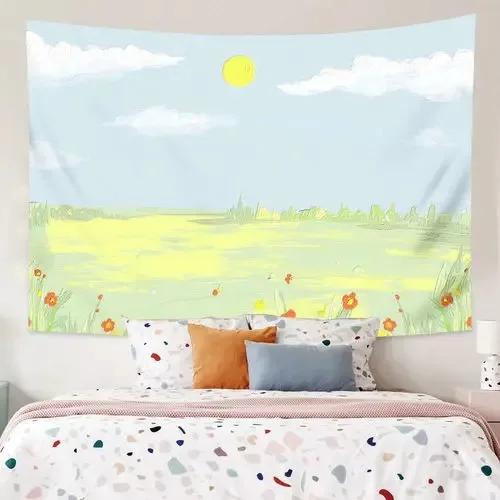 Styl Malarski Olejny Proste Tło Gobelin Dekoracja Ściany Domu Gobelin Sypialnia Salon Gobelin