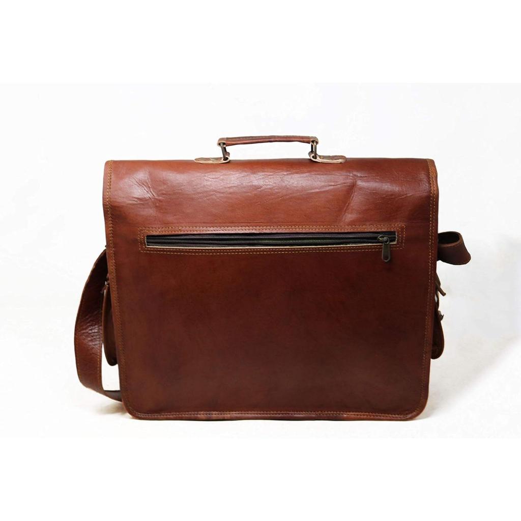 leather messenger bag laptop case office briefcase gift for men computer distressed shoulder bag
