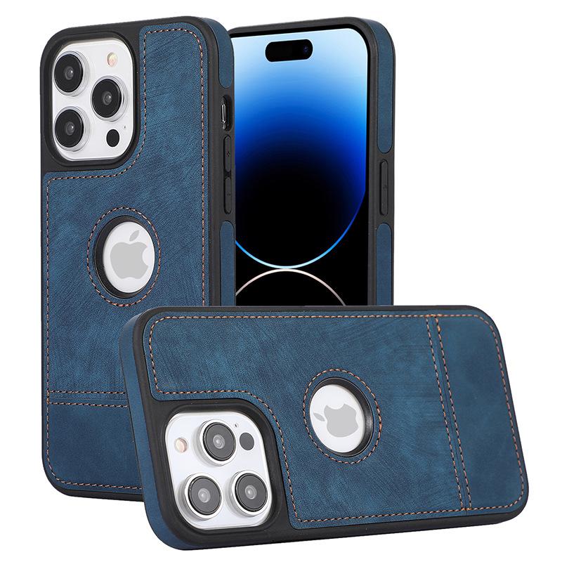 Suitable for Apple 15promax Phone Case, IPhone14 Full Cover 13 Business High-end 12 Anti-drop 11 Patchwork Leather Case