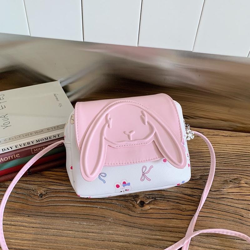 Korean Style Autumn/Winter Children's Cute Rabbit Crossbody Bag, Large Capacity