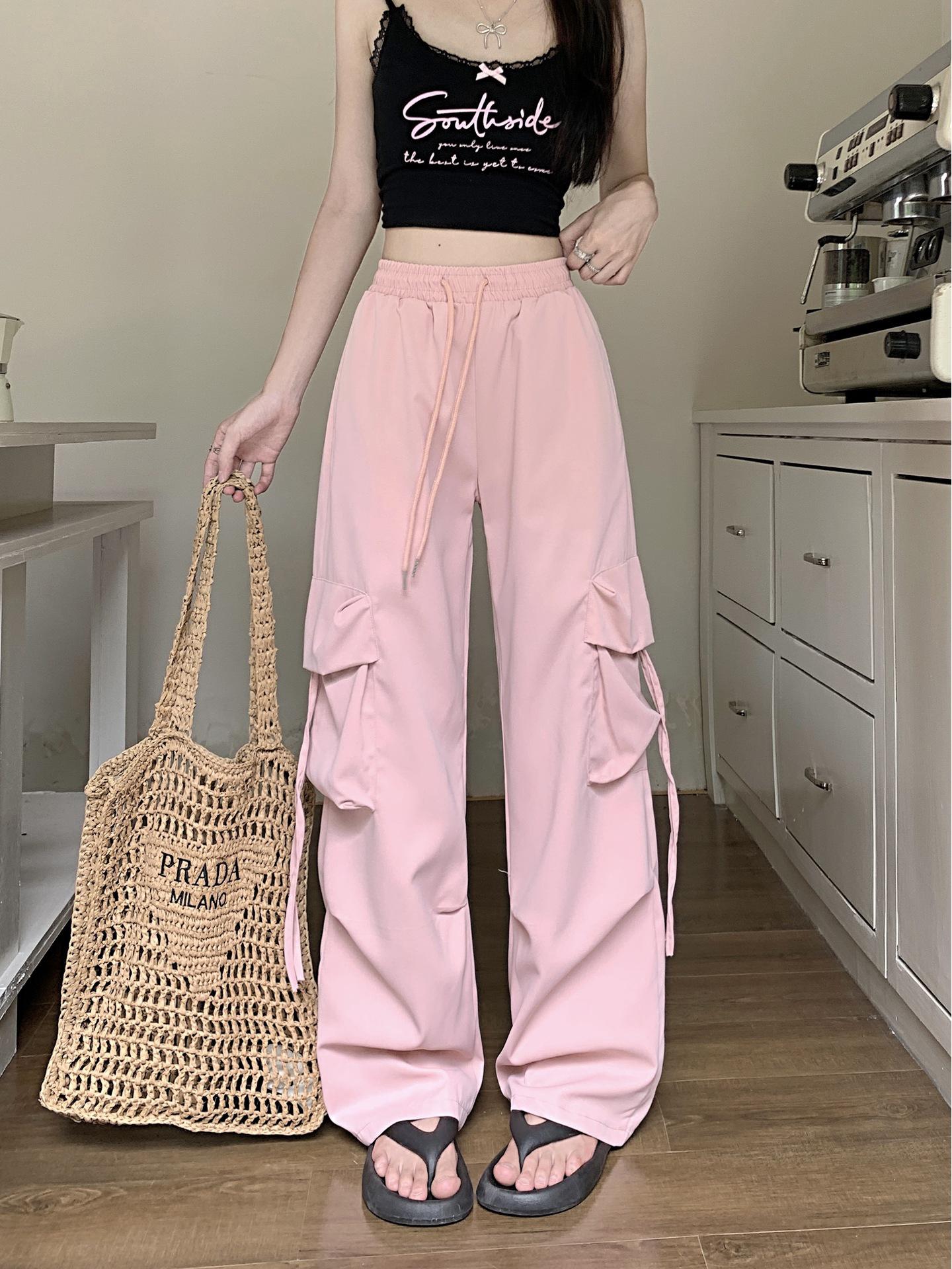 

Women s High Waist Cargo Pants - 2025 Spring/Summer, Plus Size, Wide Leg, Loose Fit, Casual American Style S (recommended 40-45 kg)