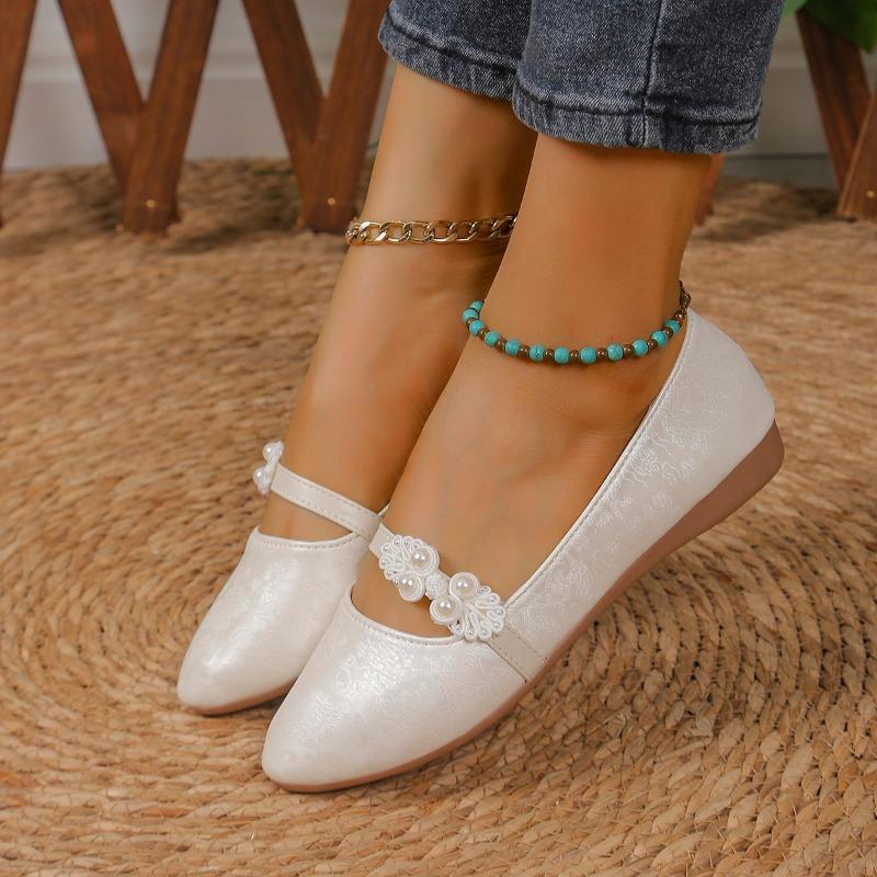 Fashion 2024 New Fashion Solid Color Pointed Toe Flat Women's Shoes Shallow Mouth Slip-on Versatile and Comfortable Women's Shoes