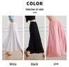 Women's White High Waist Chiffon Dance Pants - Wide Leg, Flowy, Modern Performance Wear
