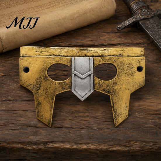 Warrior Role Play Mask Halloween Medieval Armor Mask, Cosplay for Party, Vintage Helmet Wide Field of View Style Masquerade Prop Comic Con Party