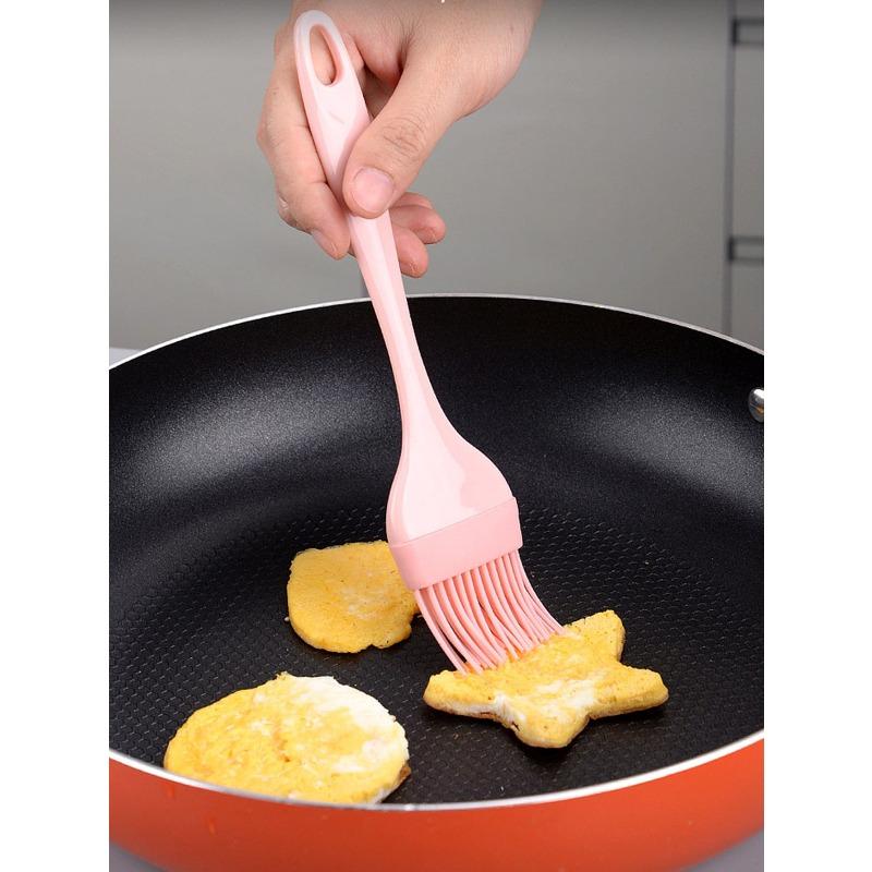 Silicone Oil Brush & Spatula, Pink Cream Spatula