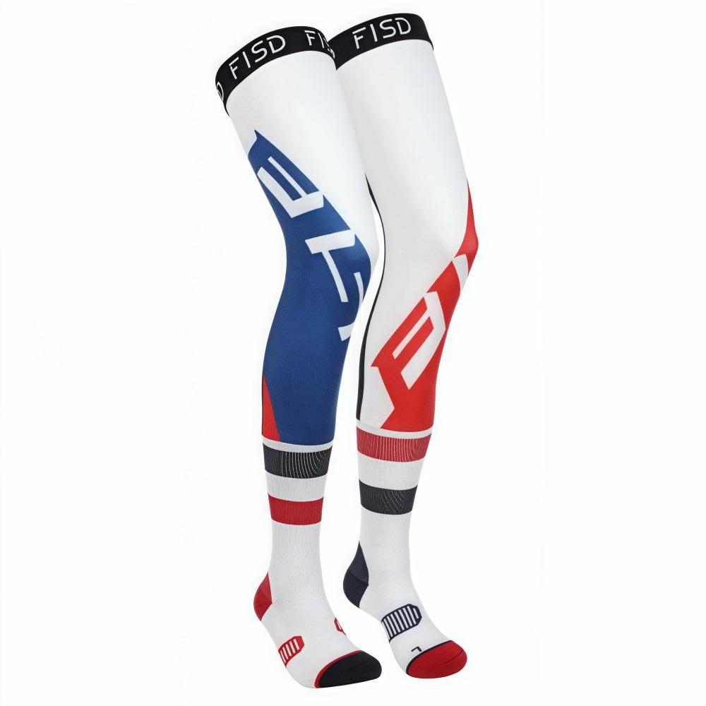 

Elasticity Motorcycle Knee Braces Ice Silk Compression Motocross Knee Socks Cool Patterns Anti-slip Motorcycle Sports Sock L