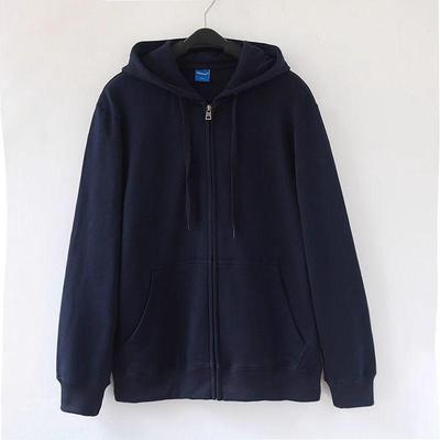 Unisex Heavyweight Zip-Up Casual Hoodie – Solid Color Versatile Cardigan