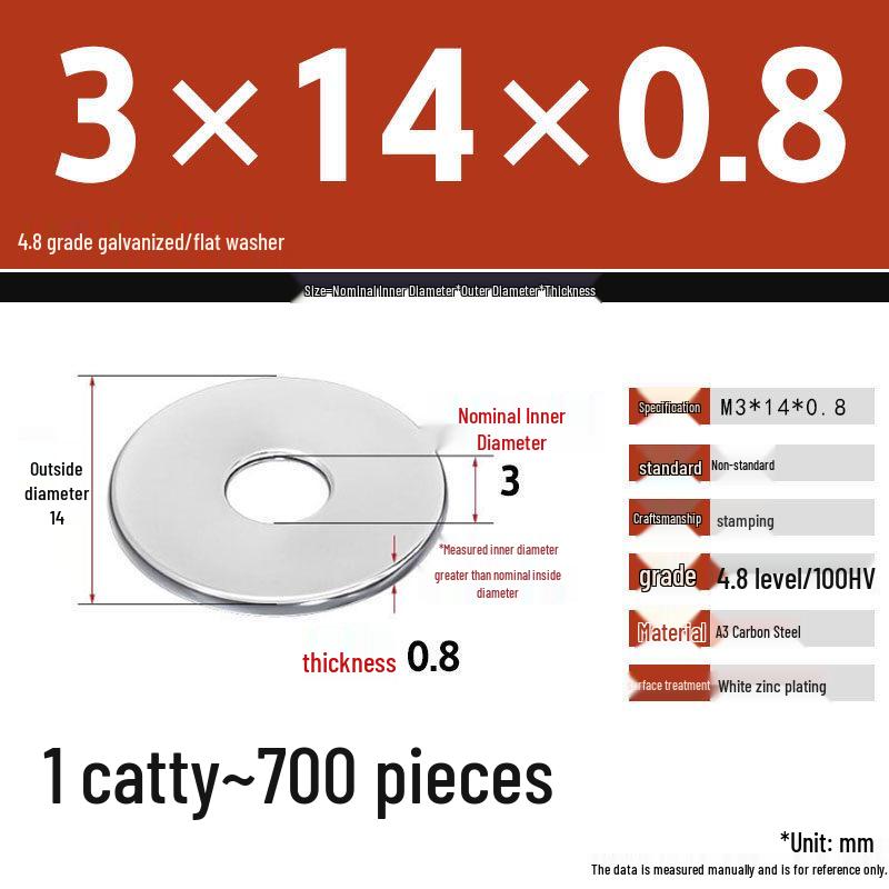Galvanized Extra Large Thickened Metal Flat Washer (M6-M16)