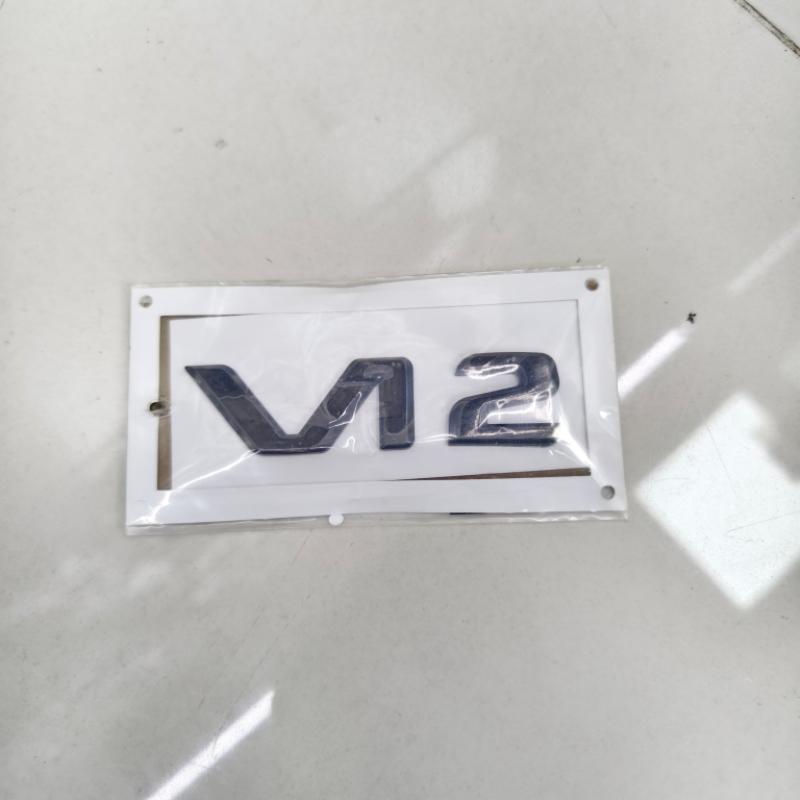 Car styling 3D ABS V12 letter  For be z  V12 Logo Fender Emblem Badge Sticker Adhesive auto accessories