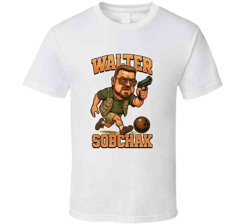 The Big Lebowski Walter Sobchak Retro 80s Movie Caricature Unisex T-shirt