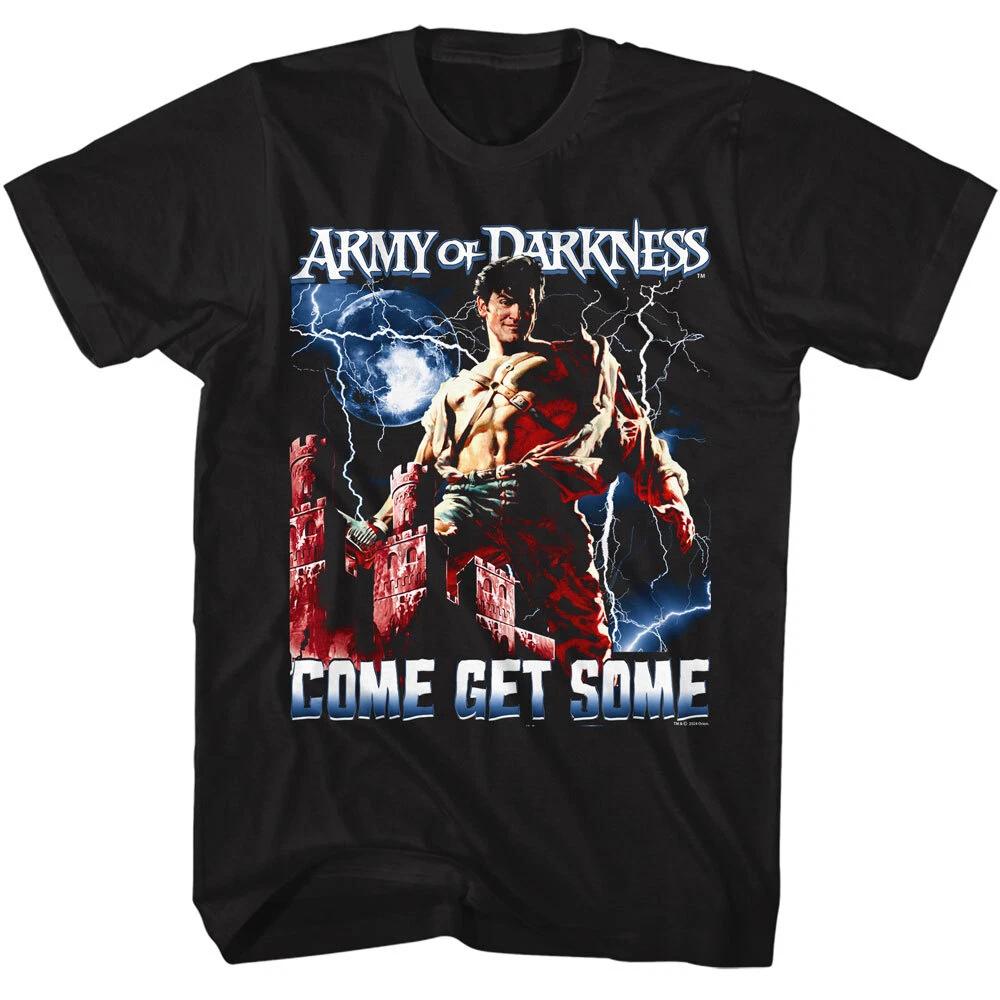 Army Of Darkness Movie Lightning Bolts Ash Williams Come Get Some Men s T Shirt 4XL