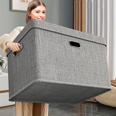 Hochwertige extra große Aufbewahrungskörbe mit Deckel, Handheld-Aufbewahrungsbox für Kleidung, Stoff-Aufbewahrungsbox, Organizer für Spielzeug und Kleidung