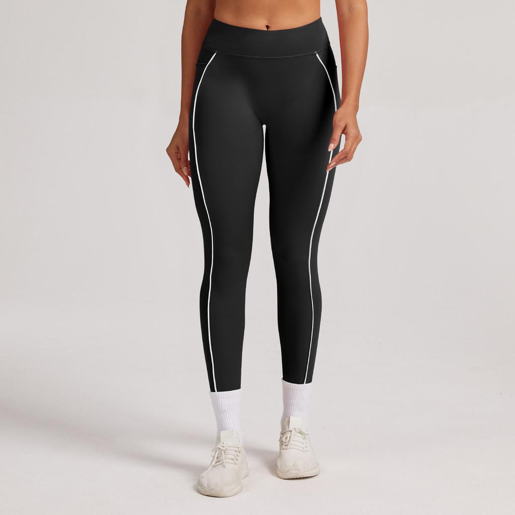 Youthful Women Yoga Pants With Colorblock Stitching Fast Dry For Running And Fitness