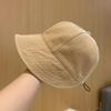 Quick-drying Waffle Beach Cap Solid Color Wide Brim Sun Hat Simple Waffle Bucket Hat  Male