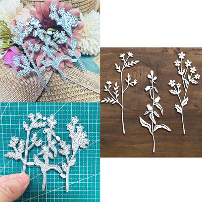 3pcs Flowers Metal Cutting Dies Stencils for DIY Scrapbooking Decorative Embossing Handcraft Die Cutting Template