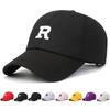 Embroidery R Letter Baseball Hat Adjustable Sun Protection Breathable Gifts