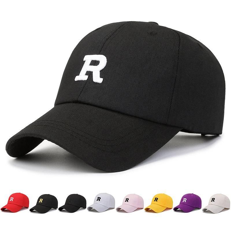 Embroidery R Letter Baseball Hat Adjustable Sun Protection Breathable Gifts