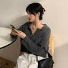 Korean Style Women's Knit Cardigan: Autumn/Winter 2024 Short Single-Breasted Sweater with Pockets