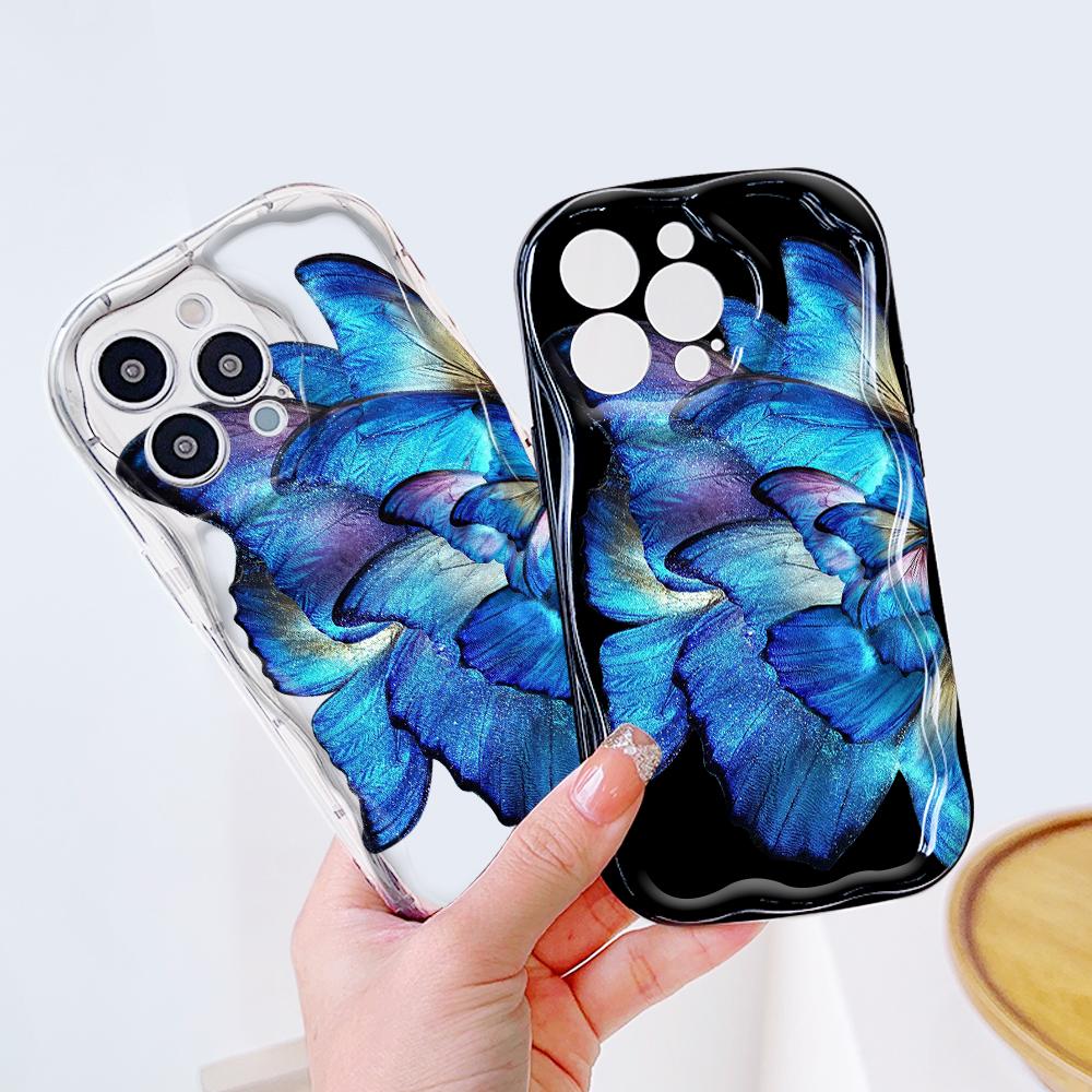Cute Cartoon Pattern Cream Texture Casing Wavy Edge Soft Silicone Cover Phone Case for Samsung