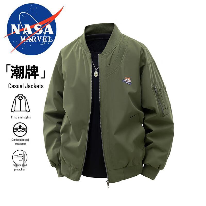 

NASA MARVEL Men s Stand-Up Collar Flight Jacket S