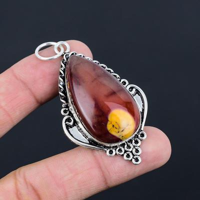 Mookaite Gemstone Handmade Anniversary Bezel Pendant Jewelry 925 Sterling Silver