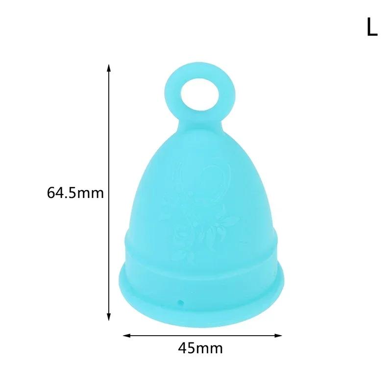 Size S/L Menstrual Cup Medical Silicone Lady Feminine Hygiene Copa Women Period Soft Grade with Storage Case Leak-proof Reusable