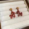 Zodiac Year Zircon Pearl Horse Earrings - Luxurious, Modern Studs for Women