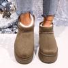 Women Ankle Boots Thick Plush Platform Snow Boots Women Winter Keep Warm Fur Cotton Shoes Woman Slip-On Thickened Fluff Shoes