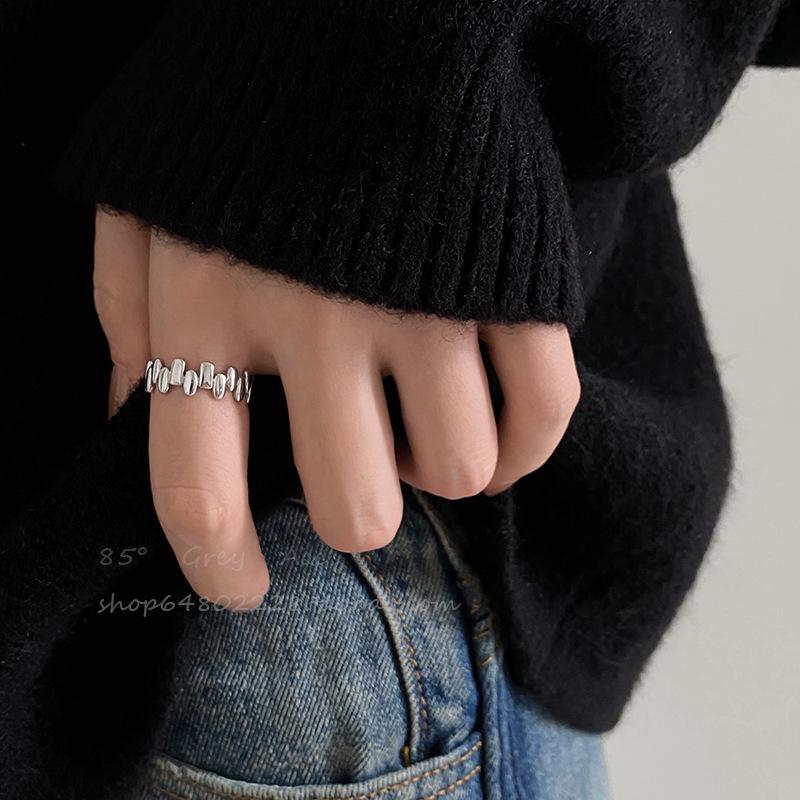 2025 Modern Cold-Style Irregular Metal Open Ring for Index Finger