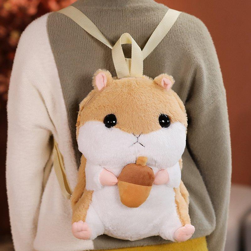 38cm Neue Mode Kreativ 3D Hamster Rucksack Niedlich Tier Cartoon Plüsch Rucksack Kaninchen Tasche für Kinder Jungen Geschenke