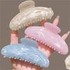 3-Color Set Marble Streamer Cloud Pattern Crescent Acetate Hair Clip, High-End Fashionable Sweet Hair Accessory