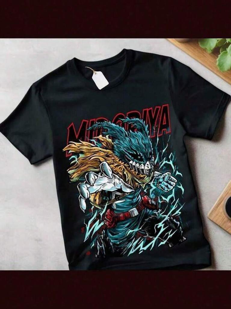 Tween Girls'Printed Short Sleeve T-Shirt Deku T-Shirt All Might Boku No Hero Academia Katsuki