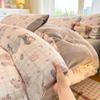 Velvet Fleece Bedding Set: Four-Piece Plush Student Dorm Winter Set