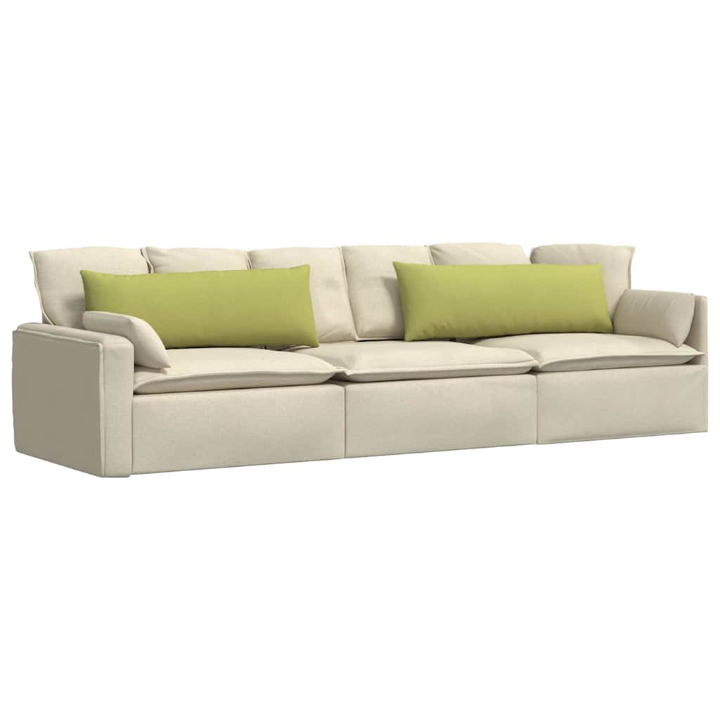 Sofa Cushions 2 Pcs Light Green 120 X 40 Cm Fabric