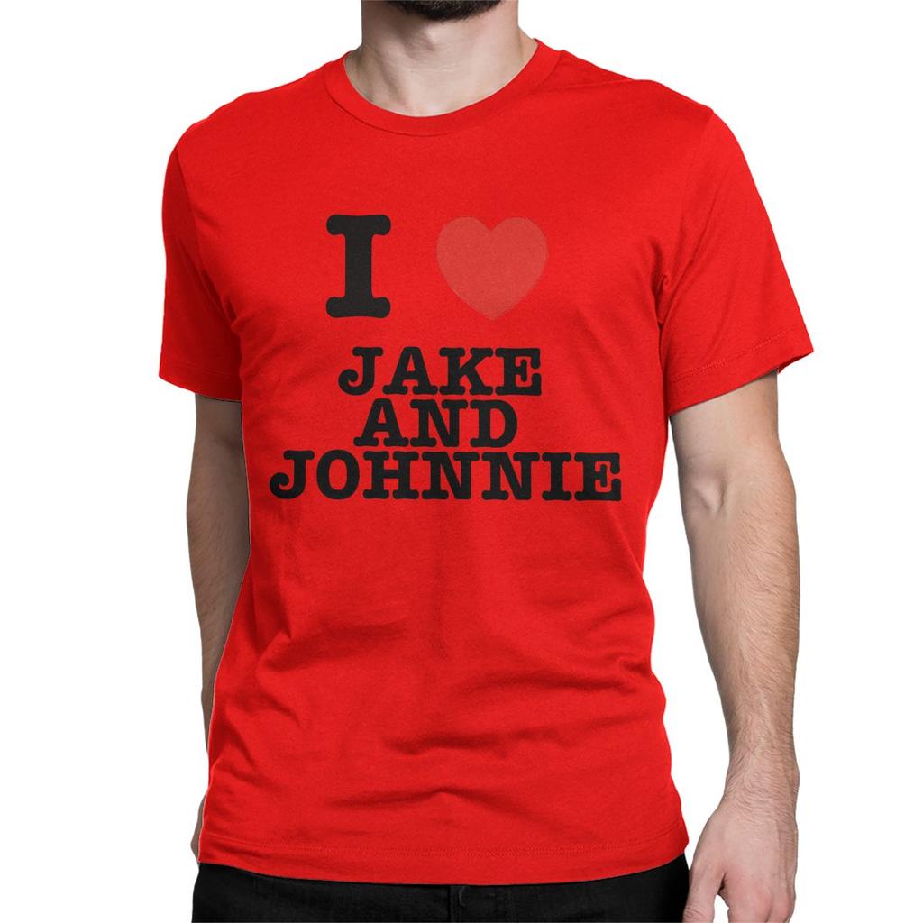 I Love Jake And Johnnie T Shirts Men Women's Cotton Vintage T-Shirts O Neck Tee Shirt Short Sleeve Clothes Printed