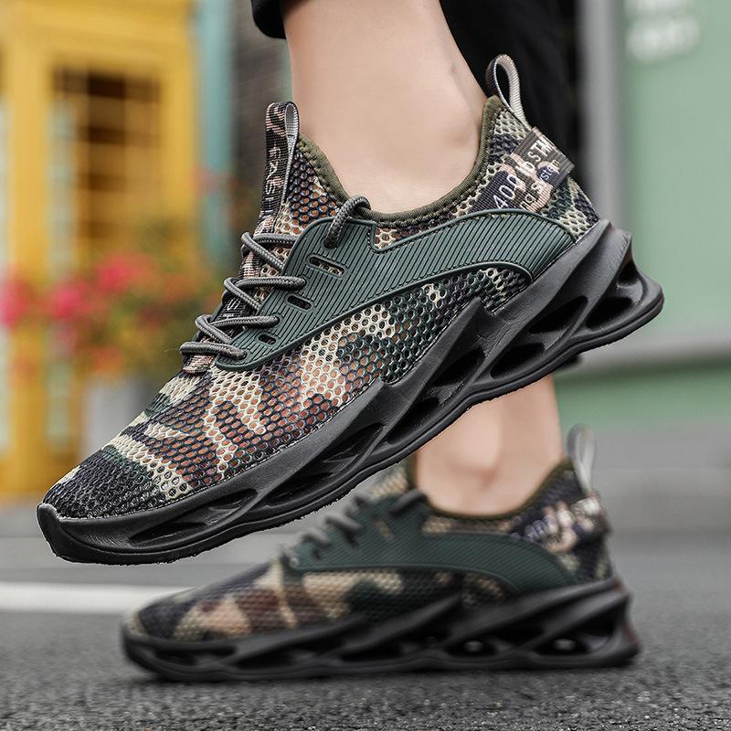 

2024 large mesh blade sneakers men s breathable summer men s shoes large size mesh running shoes tide Jinjiang shoes 47 чорний