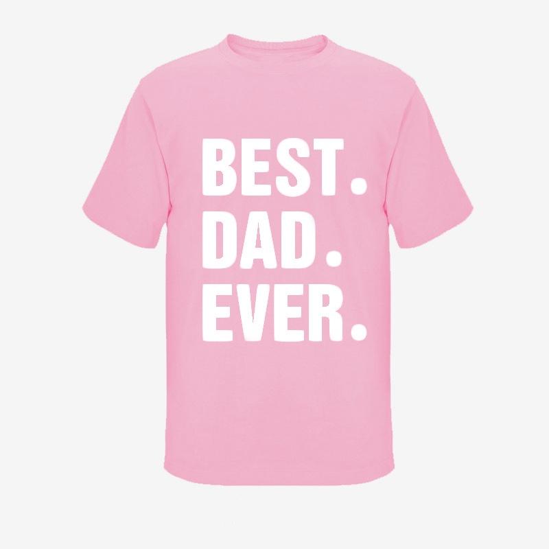 Dad Best Ever Printing Men Casual Tshirt Short Sleeve Summer Cotton Tops Tee